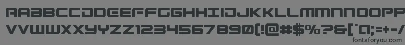 フォントGunshipcond – 黒い文字の灰色の背景