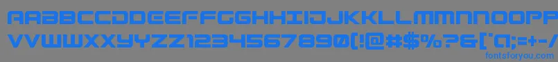 Шрифт Gunshipcond – синие шрифты на сером фоне