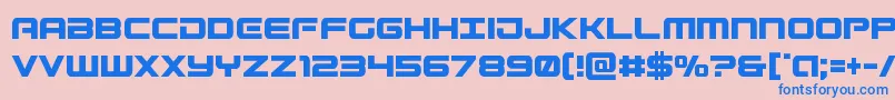 Gunshipcond Font – Blue Fonts on Pink Background