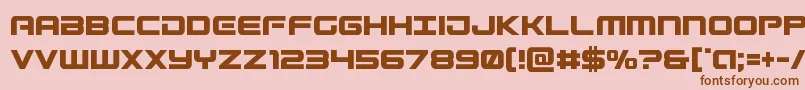 Gunshipcond Font – Brown Fonts on Pink Background