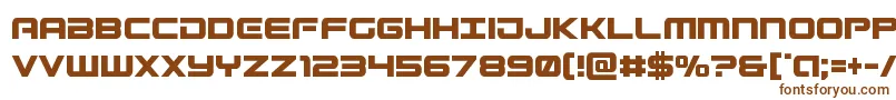 Czcionka Gunshipcond – brązowe czcionki na białym tle