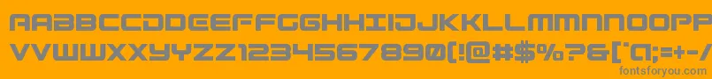 More about Gunshipcond Font Gunshipcond Font – Gray Fonts on Orange Background