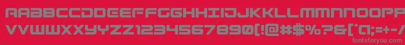 Gunshipcond Font – Gray Fonts on Red Background