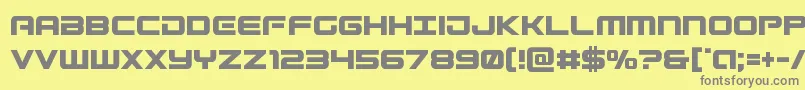 Gunshipcond Font – Gray Fonts on Yellow Background