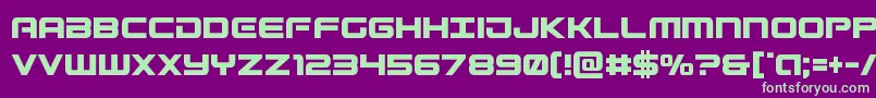 Gunshipcond Font – Green Fonts on Purple Background
