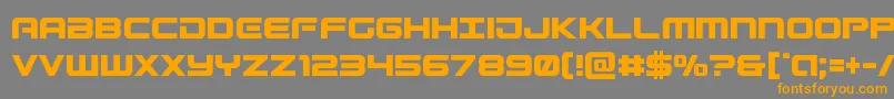 Gunshipcond Font – Orange Fonts on Gray Background