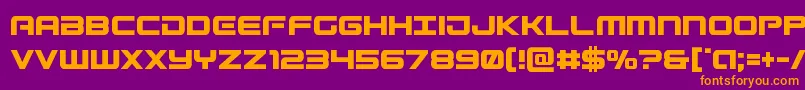 Gunshipcond Font – Orange Fonts on Purple Background