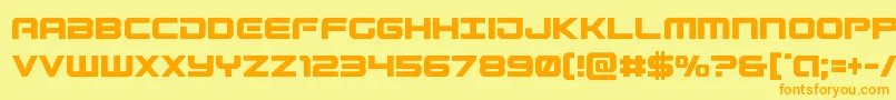 Gunshipcond Font – Orange Fonts on Yellow Background