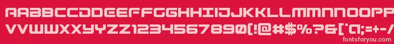 Gunshipcond Font – Pink Fonts on Red Background