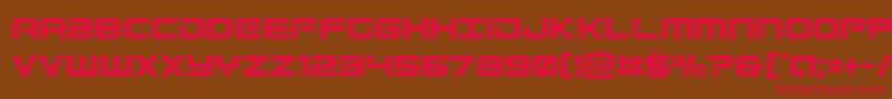 Gunshipcond Font – Red Fonts on Brown Background