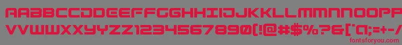 Gunshipcond Font – Red Fonts on Gray Background