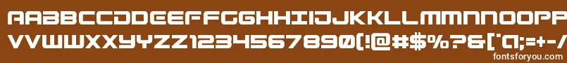 Gunshipcond Font – White Fonts on Brown Background