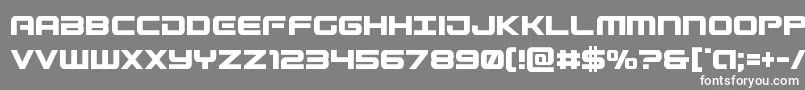 フォントGunshipcond – 灰色の背景に白い文字