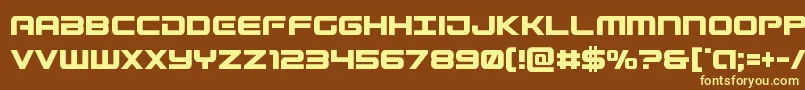 Шрифт Gunshipcond – жёлтые шрифты на коричневом фоне