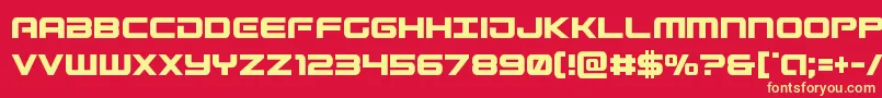 Gunshipcond Font – Yellow Fonts on Red Background