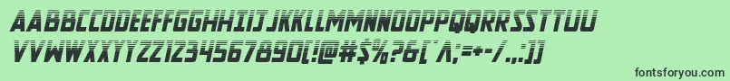 Шрифт Newcomictitlehalfital – чёрные шрифты на зелёном фоне