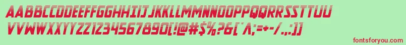 Шрифт Newcomictitlehalfital – красные шрифты на зелёном фоне