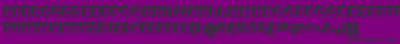 Extrude Font – Black Fonts on Purple Background