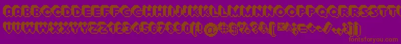 Extrude Font – Brown Fonts on Purple Background