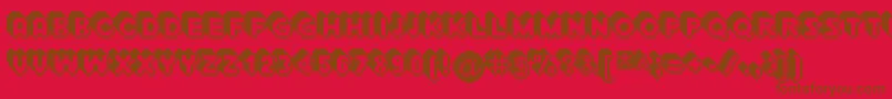Extrude Font – Brown Fonts on Red Background