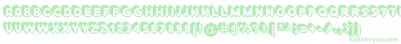 Extrude-Schriftart – Grüne Schriften