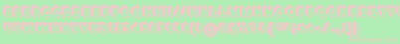 Extrude-fontti – vaaleanpunaiset fontit vihreällä taustalla