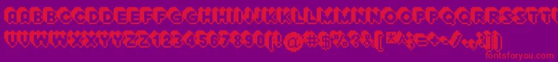 Extrude Font – Red Fonts on Purple Background
