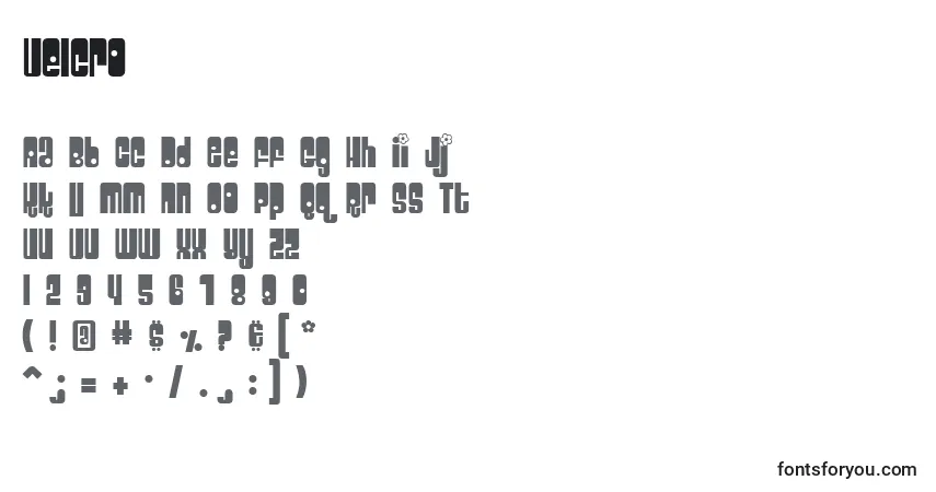 Velcroフォント–アルファベット、数字、特殊文字