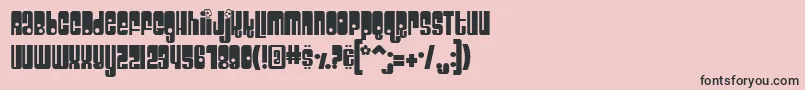 Velcro Font – Black Fonts on Pink Background