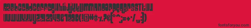 Velcro Font – Black Fonts on Red Background