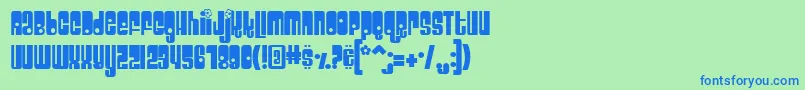 Velcro Font – Blue Fonts on Green Background