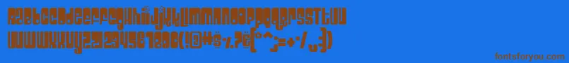 Velcro Font – Brown Fonts on Blue Background