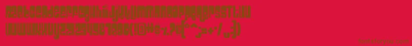 Fonte Velcro – fontes marrons em um fundo vermelho
