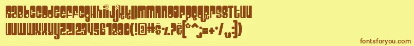 Velcro Font – Brown Fonts on Yellow Background