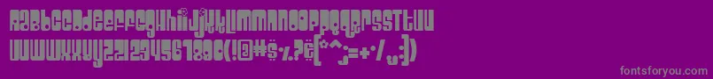 Velcro Font – Gray Fonts on Purple Background