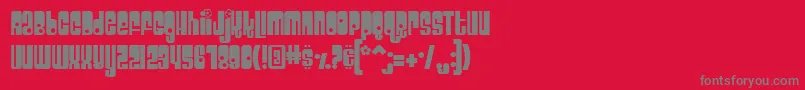フォントVelcro – 赤い背景に灰色の文字