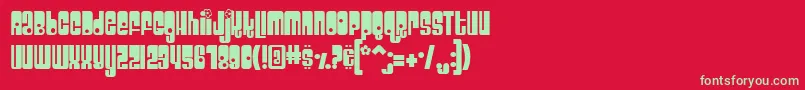 Velcro Font – Green Fonts on Red Background