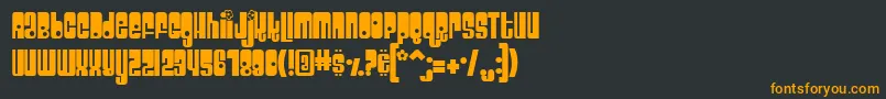 Velcro Font – Orange Fonts on Black Background