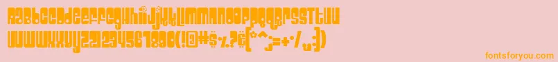 Velcro Font – Orange Fonts on Pink Background