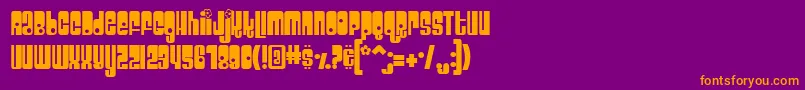 Velcro Font – Orange Fonts on Purple Background