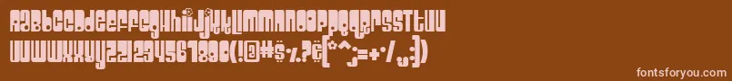 Velcro Font – Pink Fonts on Brown Background