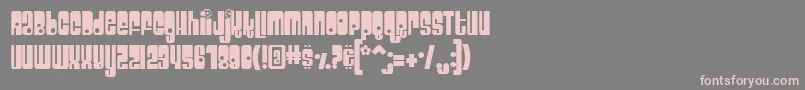Velcro Font – Pink Fonts on Gray Background