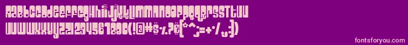 Velcro Font – Pink Fonts on Purple Background
