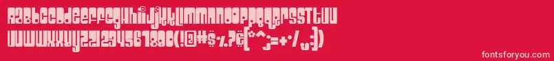 Velcro Font – Pink Fonts on Red Background