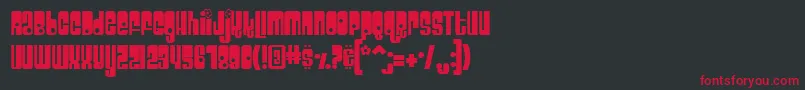 Velcro Font – Red Fonts on Black Background
