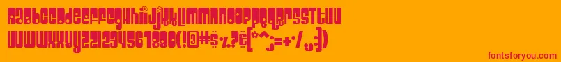 Velcro Font – Red Fonts on Orange Background
