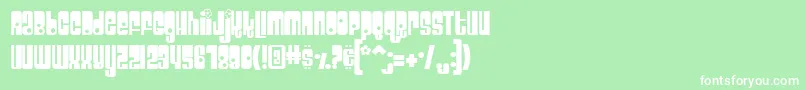 Velcro Font – White Fonts on Green Background