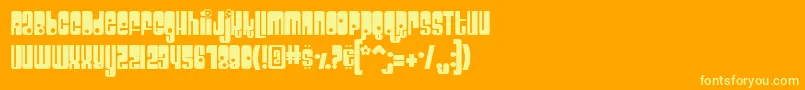 Velcro Font – Yellow Fonts on Orange Background