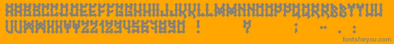 Mexica Font – Gray Fonts on Orange Background