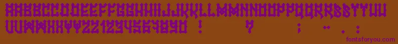 Mexica Font – Purple Fonts on Brown Background